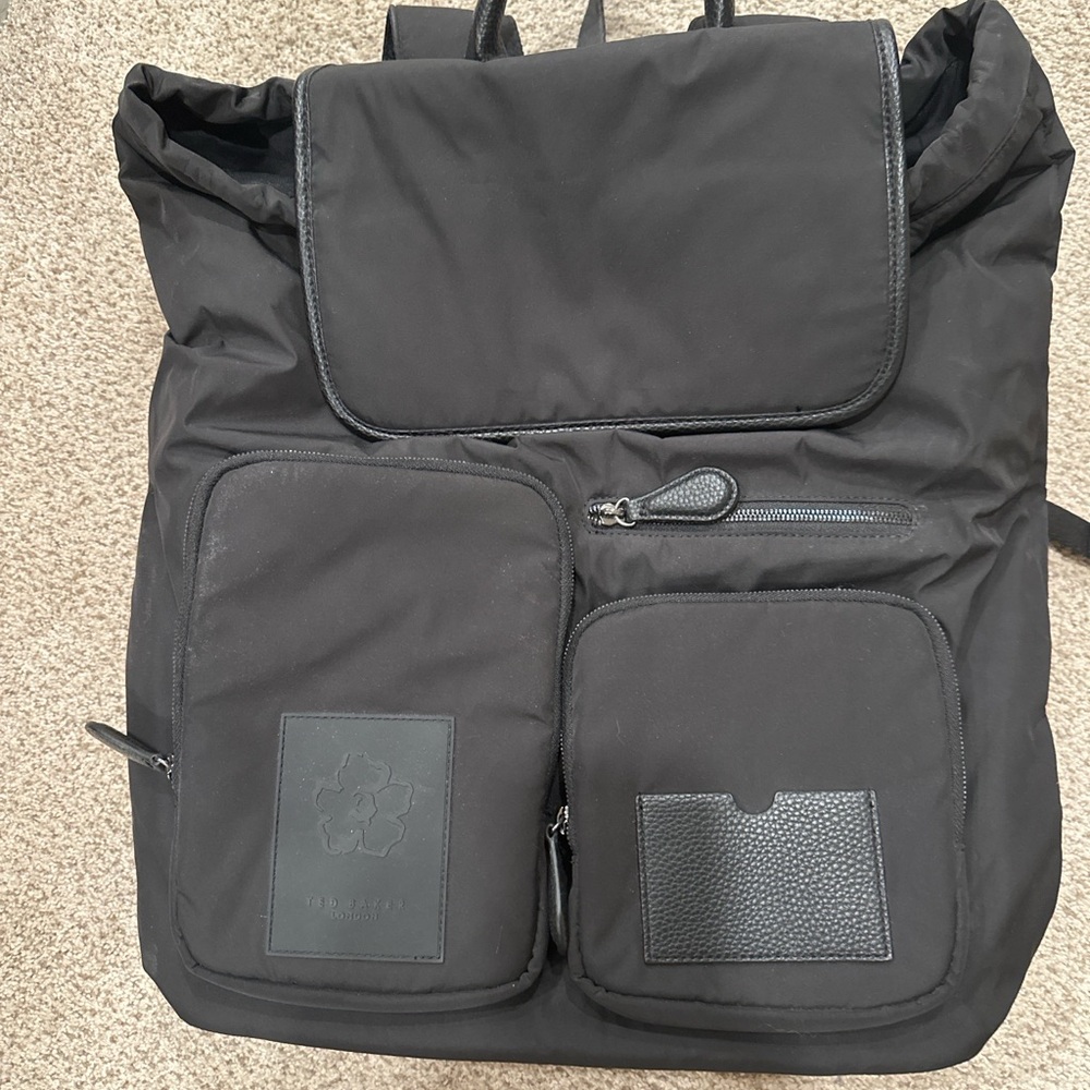 Ted Baker mens black backpack
